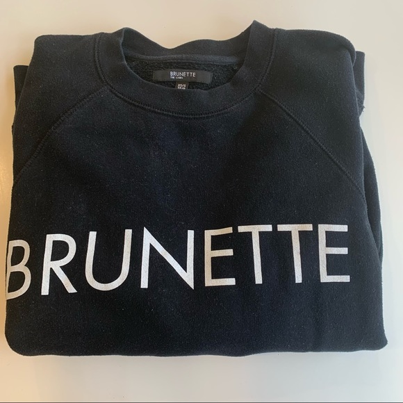 Brunette the label sweater size XS Small black crewneck pullover - Picture 5 of 5